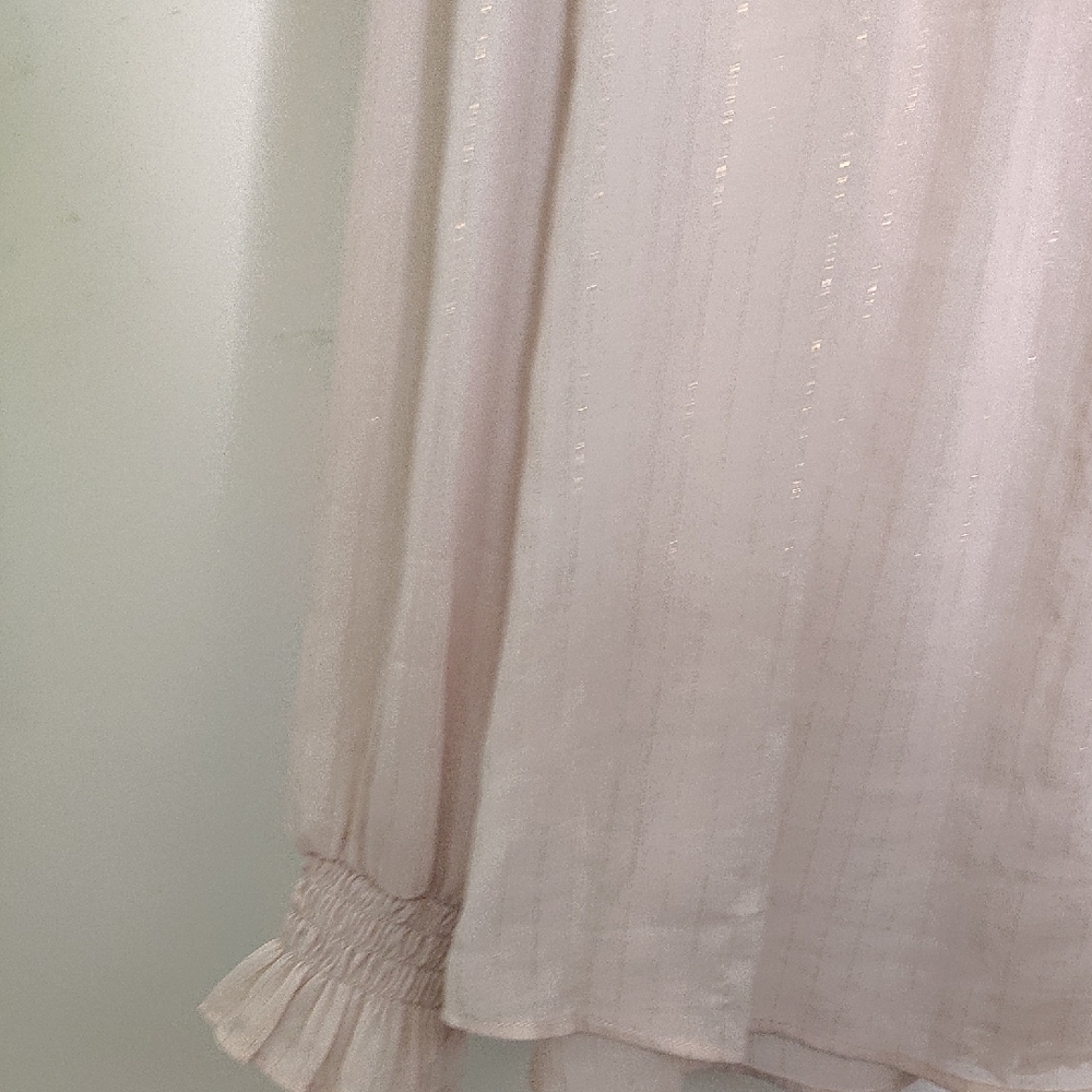 Torrid Cream Blouse with Ruffle Details - Picture 5 of 6